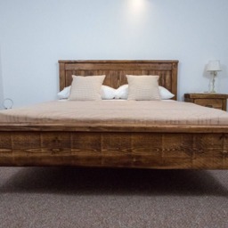 The Oxford Bed Frame Chunky Reclaimed Pine Wood With Low End Footboard All Sizes Available Free UK Delivery Extra Thick 4.5cm Slats - thumbnail 2