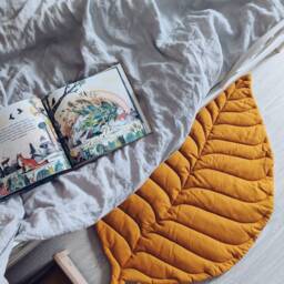 Linen Leaf Baby Playmat Natural Fiber Kids Rug - thumbnail 2