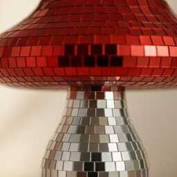 Mirrored Mosaic Disco Mushroom - Funky Retro Decor Personalised Option - thumbnail 3