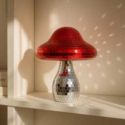 Mirrored Mosaic Disco Mushroom - Funky Retro Decor Personalised Option - thumbnail 2