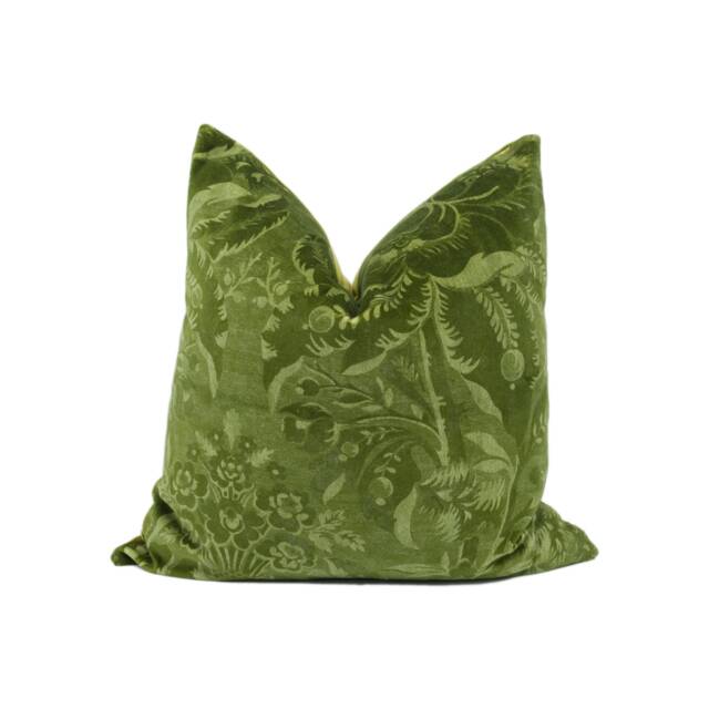 Zoffany - Ducato Velvet Olivine Sumptuous Damask Inspired Luxury Cushion Cover Handmade Throw Pillow Designer Home D??cor - image 1