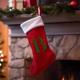Custom Iron-On Vinyl Letter Decal Christmas Stocking Personalization - thumbnail 3