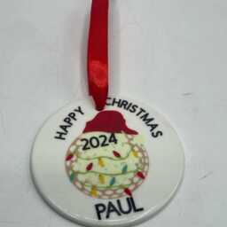 Personalised Ceramic Golf Bauble, Ornament, Christmas Gift For Golfer, For Player - thumbnail 4