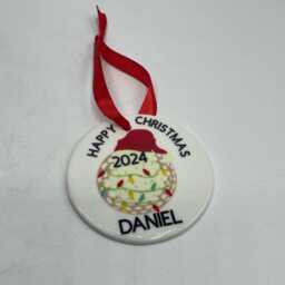 Personalised Ceramic Golf Bauble, Ornament, Christmas Gift For Golfer, For Player - thumbnail 2