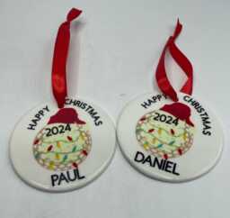 Personalised Ceramic Golf Bauble, Ornament, Christmas Gift For Golfer, For Player - thumbnail 1