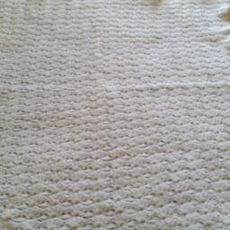 Crochet White Baby Blanket Set, Baptism Or Christening Blanket, Shower, House Warming, Gifts For Her, Him Ready To Ship - thumbnail 3