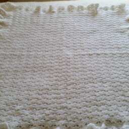 Crochet White Baby Blanket Set, Baptism Or Christening Blanket, Shower, House Warming, Gifts For Her, Him Ready To Ship - thumbnail 2
