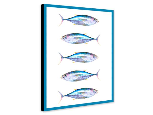 Tuna Fish - Kitchen Wall Art Wrapped Framed Canvas Rolled Photo/Poster Print - image 1