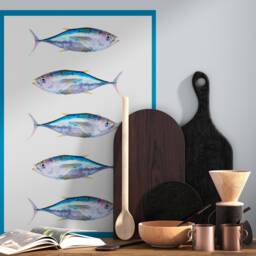 Tuna Fish - Kitchen Wall Art Wrapped Framed Canvas Rolled Photo/Poster Print - thumbnail 2