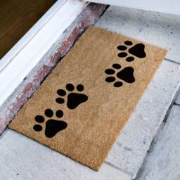 Pet Paw Print Doormat - Custom Coir Mat Dog & Cat Door Cute Animal Lover Gift Home Decor - thumbnail 2