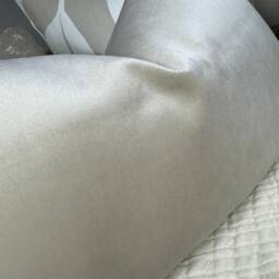 "Beige Pillow Cover, Neutral Euro Sham, Sofa Cotton Velvet Cushion Boho Home, Lumbar Cover 12"" X 20" - thumbnail 3