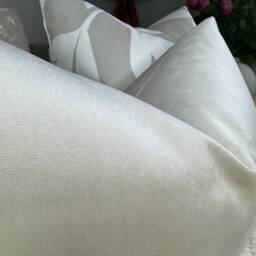 "Beige Pillow Cover, Neutral Euro Sham, Sofa Cotton Velvet Cushion Boho Home, Lumbar Cover 12"" X 20" - thumbnail 2