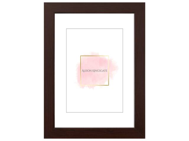 Modern Sleek Picture Frames With Mount Mahogany Rosewood Poster Frame Photo Instagram Wall Art A1 A2 A3 A4 A5 A6 - image 1