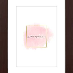 Modern Sleek Picture Frames With Mount Mahogany Rosewood Poster Frame Photo Instagram Wall Art A1 A2 A3 A4 A5 A6 - thumbnail 4