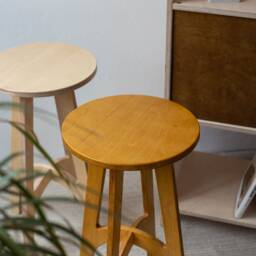 Birch Plywood Bar Stool, Modern Kitchen Counter Stool - thumbnail 2