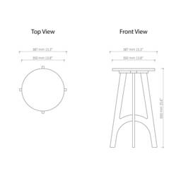 Birch Plywood Bar Stool, Modern Kitchen Counter Stool - thumbnail 4