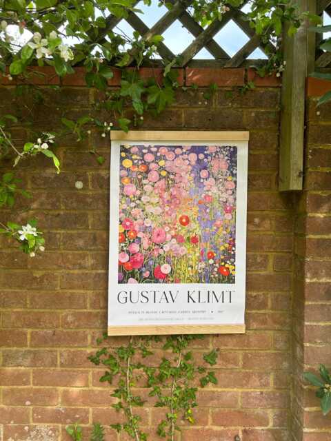 Gustav Klimt Inspired Floral Waterproof Wall Hanging - image 1