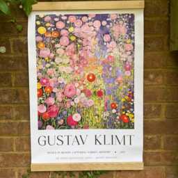 Gustav Klimt Inspired Floral Waterproof Wall Hanging - thumbnail 2