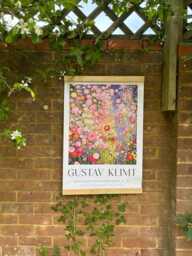 Gustav Klimt Inspired Floral Waterproof Wall Hanging - thumbnail 1
