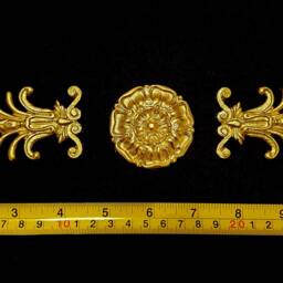 Gilt Or White French Empire Napoleon Victorian Style Decorative Onlay Wall Furniture Moulding Pediment Frame Plastic Decoration - thumbnail 3