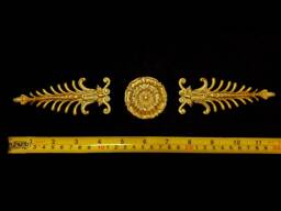 Gilt Or White French Empire Napoleon Victorian Style Decorative Onlay Wall Furniture Moulding Pediment Frame Plastic Decoration - thumbnail 1