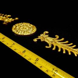 Gilt Or White French Empire Napoleon Victorian Style Decorative Onlay Wall Furniture Moulding Pediment Frame Plastic Decoration - thumbnail 2