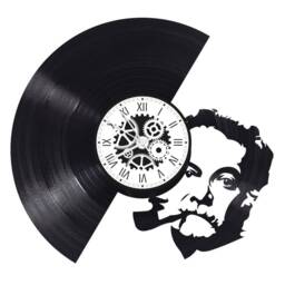 33 Rpm Vinyl Record Clock With Georges Brassens Theme, Singer, French - thumbnail 2