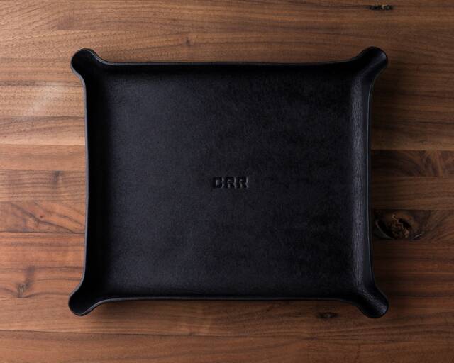 Monogrammed Leather Catchall - Groomsmen Gift, Personalized Valet Tray, Custom Gift For Him, Anniversary Monogrammed - image 1