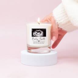 Personalised Baby Scan Candle, New Announcement Gender Gift, Candle Aunty Scented - thumbnail 1