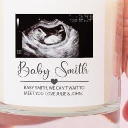 Personalised Baby Scan Candle, New Announcement Gender Gift, Candle Aunty Scented - thumbnail 2