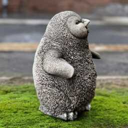 Concrete Penguin Statue Stone Bird Sculpture Outdoor Garden Decoration Cute Antarctic Animal Ornament Cement Figurine Lover Gift - thumbnail 3