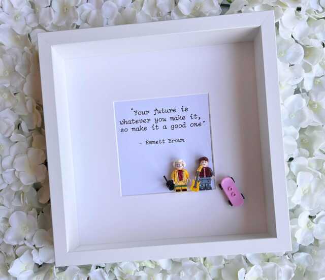 Back To The Future Personalised Gift Frame - Doc Brown Marty Graduation End Of School Unique Customised - image 1