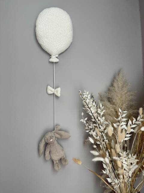 Boucle Ecru Balloon Kids Nursery Wall Hanging - Toy Not Included - image 1