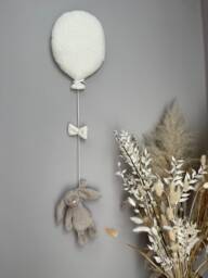 Boucle Ecru Balloon Kids Nursery Wall Hanging - Toy Not Included - thumbnail 1