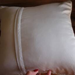 40cm - 16Inch Vintage Kilim Cushion Cover Handwoven - Soft Weave Plain Hemp Wool Linen - thumbnail 4