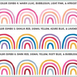Rainbow Wall Decals - Nursery Decor, Kids Bedroom Art, Removable Stickers - thumbnail 3