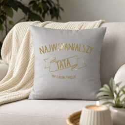 Gift For Polish Dad, Best Dad Pillow, Father's Day Gift, Najwspanialszy Tata Cushion, Decorative Sofa Living Room Home Decor