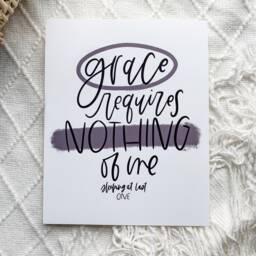 Enneagram 1 Sleeping At Last Lyrics Print - Grace Quote Gift Encouraging Gifts One Office Decor - thumbnail 2