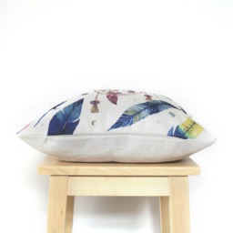 Dream Catcher Pillow Cover, Boho Featherthrow Pillow, Decorative Cushion Christmas Gift Idea - thumbnail 3