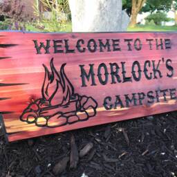 Personalized Cabin Sign Custom Carved Wooden Camp Sign - thumbnail 2