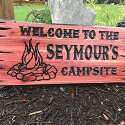 Personalized Cabin Sign Custom Carved Wooden Camp Sign - thumbnail 3