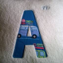 Pillow With Appliqu??d Letters For Boys, Cuddly Soft Baby Gift Christmas Children's - thumbnail 3