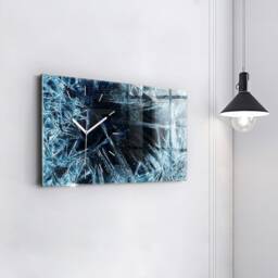 Frozen Wall Wall Clock, Blue Modern Abstraction Printed Personalized Clock - thumbnail 1