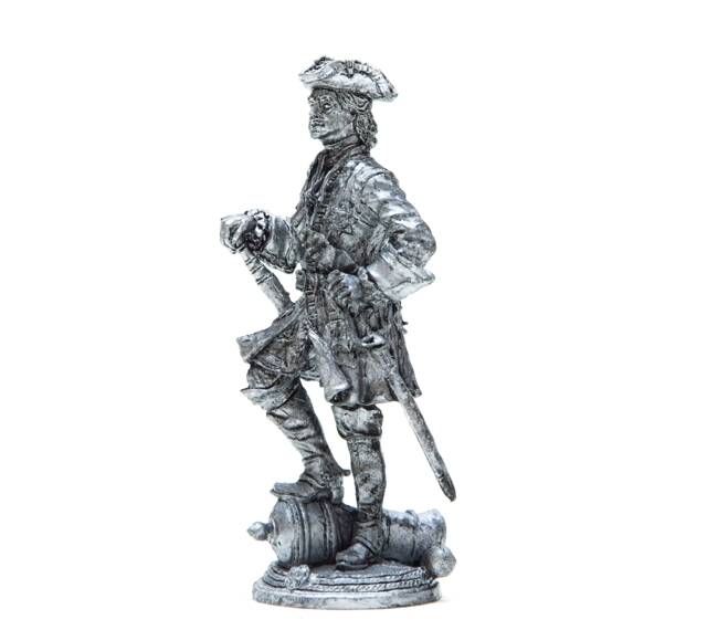 54mm Russia. Peter I - The Great 1682-1725 Yrs. 132 Scale Metal Figurine - image 1