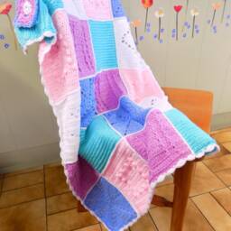 Crochet Blanket Handmade Warm Throw For Babies, Children & Laps - thumbnail 2