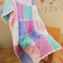 Crochet Blanket Handmade Warm Throw For Babies, Children & Laps - thumbnail 3