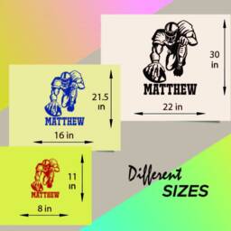 In-Style Decals Wall Vinyl Decal Home Decor Art Sticker Football Player Sports Custom Name Boy Teen Nursery Room Removable Mural Design 2324 - thumbnail 2