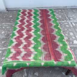 Indian Block Print Patchwork Reversible Cotton Kantha Quilt Handmade Bedding - thumbnail 3