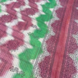 Indian Block Print Patchwork Reversible Cotton Kantha Quilt Handmade Bedding - thumbnail 2