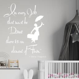 Mary Poppins Quote Wall Decal Nursery Cartoon Art 33Mp - thumbnail 3
